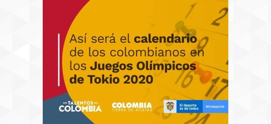 Calendario completo para seguir el talento colombiano en Tokio 