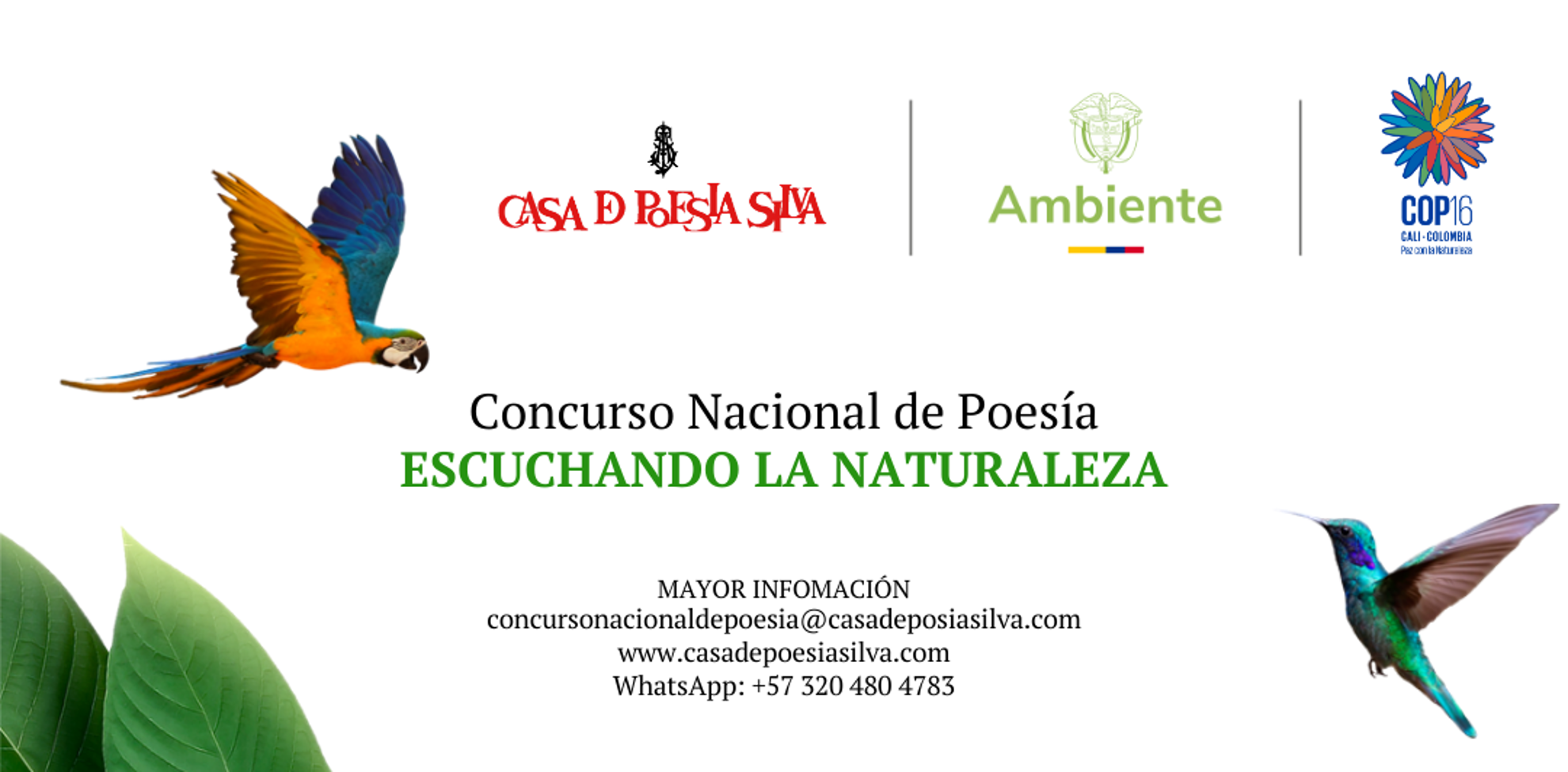 La Embajada de Colombia en Japón invita a participar en el Concurso Nacional de Poesía "Escuchando la Naturaleza"