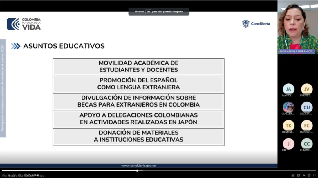  Así rendimos cuentas desde la Embajada de Colombia en Japón y el Consulado en Tokio