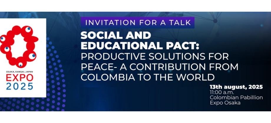 Embajada de Colombia en Japón invita a la conferencia que dictará el Rector de la Universidad Nacional Abierta y a Distancia, Jaime Leal