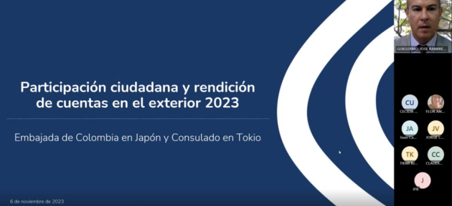  Así rendimos cuentas desde la Embajada de Colombia en Japón y el Consulado en Tokio