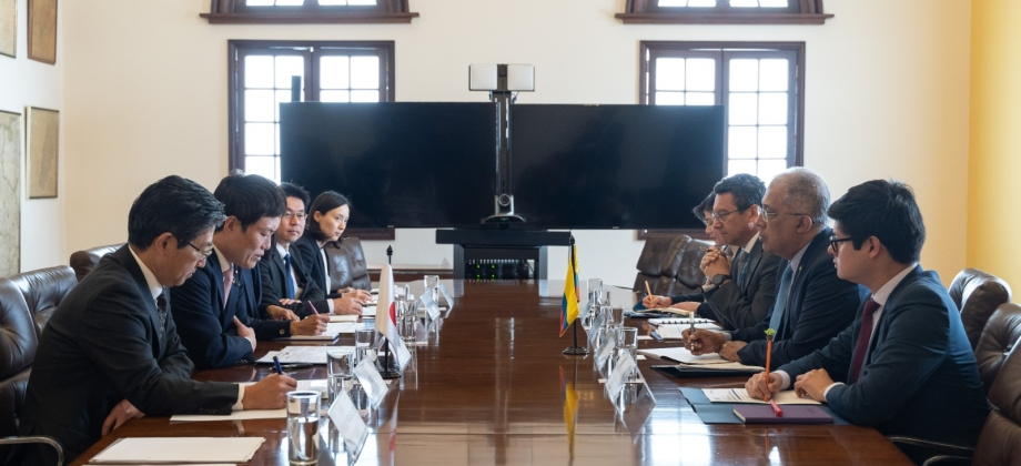 Viceministro Francisco Coy y el Viceministro Parlamentario de Asuntos Exteriores de Japón dialogaron sobre temas de la agenda bilateral