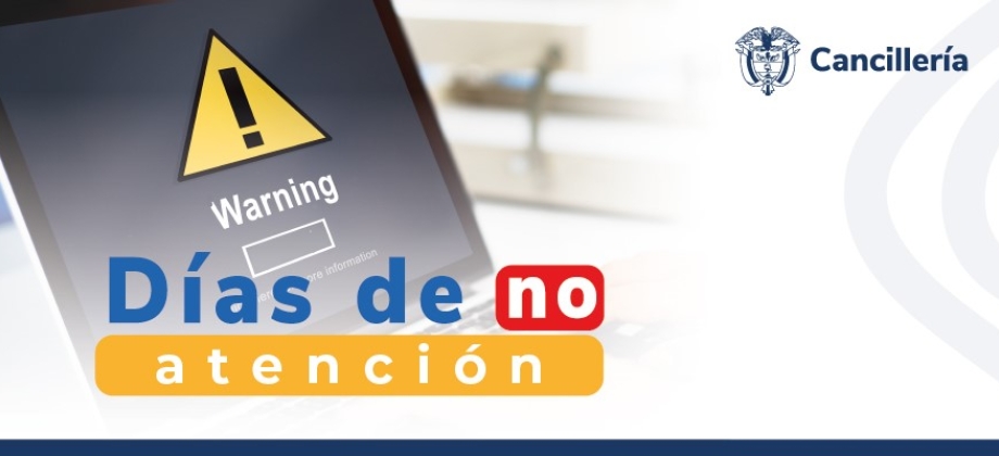 Mañana viernes 23 de febrero no habrá atención al público en la Embajada de Colombia en Japón y su sección consular